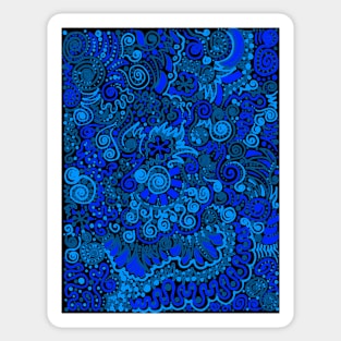 Black and Blue Pattern Sticker